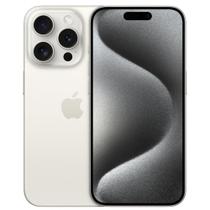 iPhone 15 Pro Apple (128GB) Titânio Branco, Tela de 6,1", 5G e Câmera de 48MP