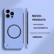 Iphone 16 Plus Pro Max Ultra Fino Hard Pc Magsafe Magnético Sem Moldura Fosco Cor Sólida Capa De