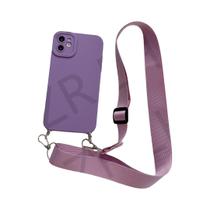 iPhone Crossbody Colar Cordão Corrente Silicone TPU Phone Case Para 15 14 13 11 12 pro Max XS X 7 8