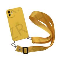 iPhone Crossbody Colar Cordão Corrente Silicone TPU Phone Case Para 15 14 13 11 12 pro Max XS XR 8 7