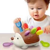 iPlay, iLearn Fine Motor Toys para crianças de 1 a 3 anos, conjunto didático Baby Hedgehog Montessorri, brinquedo educativo classificador de contagem, presentes para bebês de 9 a 12 a 18 meses, 1 a 2 a 3 anos, meninos, meninas e bebês