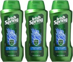 Irish Spring Sabonete Líquido Corporal Moisture Blast 532 ml Pacote com 3