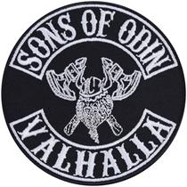 Iron on Patch Sons of Odin Valhalla para motociclistas e vikings