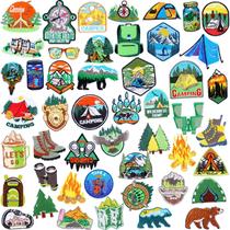 Iron on Patches Hotop Camping Theme Adventure 48 unidades