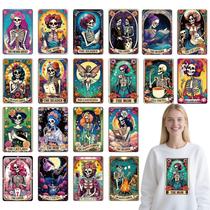 Iron on Patches Shejdgart Dtf Transfere Tarot Skeleton x20