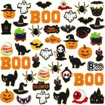 Iron On Patches VioraWhite Halloween 48 unidades de chenille 5-8 cm
