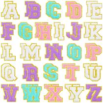 Iron On Repair Patches Palonu 52, pacote A-Z, para roupas Iron On Repair Patches Palonu 52, pacote A-Z, para roupas