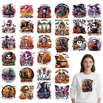 Iron on Transfers Falueqg para camisetas de Halloween - 30 unidades Dtf