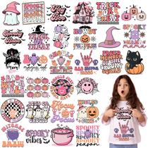Iron on Transfers TecUnite Halloween Ghost Pumpkin Cat 30 unidades
