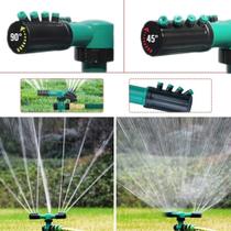 Irrigador de jardim grama giratório aspersor com 3 jatos e espeto para fixação no chão