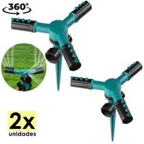 Irrigador Giratório 360 Automático Aspersor Potente 2x Pcs