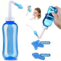 Irrigador Nasal Lavagem Profunda Premium Azul 300ml - Garantido