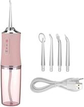 Irrigador Oral Bucal Recarregável Semi-Automático Limpeza Profunda Higiene Bucal COR - ROSE -ROSA