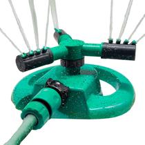 Irrigador Sprinkler Rotação 360º 3 Cabeças 4 Bicos 2 Modos
