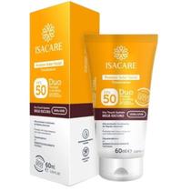 Isacare protetor solar facial toque seco bege escuro fps 50 60ml