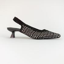 Isadora - scarpin slingback feminino em tecido bordado 1793 Isadora - scarpin slingback feminino em tecido bordado 1793