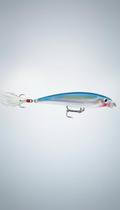 Isca Artificial 10cm Azul Prata com Penas Isca Artificial 10cm Azul Prata com Penas