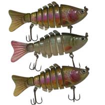 Isca Artificial 3 Peixe Pescaria Pesca Alto Realismo Fishing Camping Pescar Robalo Lambari Rio Mar Lagoa Isca Artificial 3 Peixe Pescaria Pesca Alto Realismo Fishing Camping Pescar Robalo Lambari Rio Mar Lagoa