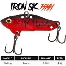 Isca Artificial Albatroz Ferrinho Iron Vibe 4,5g 35mm Cor 04 Vermelho / Preto de Fundo para Tilápia
