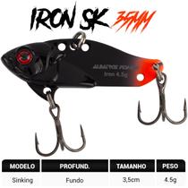 Isca Artificial Albatroz Ferrinho Iron Vibe 4,5g 35mm Preto com Vermelho 09 Fundo para Tilápia Joana