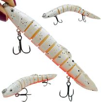 Isca Artificial Articulada Tuvira Sarapo Branca 14cm 21.4gr Trairas Tucunaré Pegadeira Isca Artificial Articulada Tuvira Sarapo Branca 14cm 21.4gr Trairas Tucunaré Pegadeira