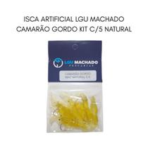 Isca Artificial Camarão com Anzol kit 5 Unidades Cor Natural Transparente