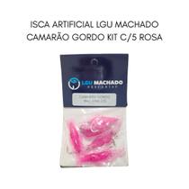 Isca Artificial Camarão com Anzol kit 5 Unidades Cor Rosa Pink