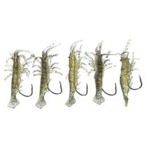 Isca artificial camarão de silicone 6cm com 5 unidades Isca artificial camarão de silicone 6cm com 5 unidades