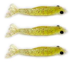 Isca artificial camarão monster 3x ultrasoft 9cm red cha - c/ 3 unidades