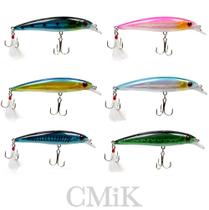 Isca Artificial CMIK Estilo Jerkbait com 9cm 11gr Com Penacho Ref. 104