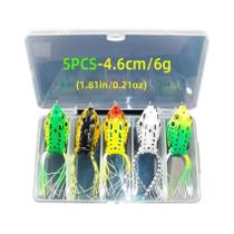 Isca Artificial De Sapo 6G 13G Com Ganchos E Olhos 3D, 5 Peças Aorace Topwater Ray Frog