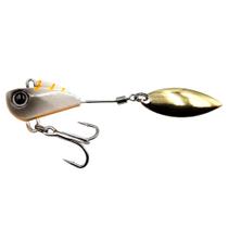 Isca Artificial Little Spin Colher Folha 3cm 16g Branco c/Laranja - Yara Cor 74