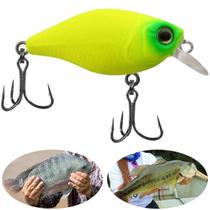 Isca Artificial Marine Mini Crank 100 Amarela 3.8cm 4g Meia Água Pequena Para Tilápia Black Bass