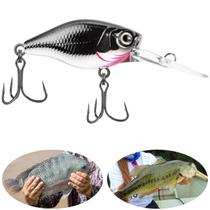 Isca Artificial Marine Mini Crank DEEP CBB12 Prateada 3.8cm 4,3g Barbeluda Para Tilápia Black Bass