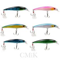 Isca Artificial Meia Água Estilo JERKBAIT 9cm Com Penacho