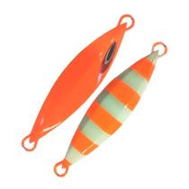 Isca Artificial Ns Jumping Jig Mig Pesca Olhetes Anchovas Olhos De Boi Laranja List Glow 100g 10cm