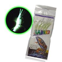 Isca Artificial Pesca Sabiki 5 Camarao Fluorescente Lambari Robalo Tainha Uso Mar Rio Acude Mangue Lago Pescaria Noturna Isca Artificial Pesca Sabiki 5 Camarao Fluorescente Lambari Robalo Tainha Uso Mar Rio Acude Mangue Lago Pescaria Noturna