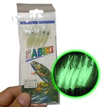 Isca Artificial Pesca Sabiki Camarao 5 Fluorescente Lambari Robalo Tainha Uso Mar Rio Acude Mangue Lago Pescaria Noturna Isca Artificial Pesca Sabiki Camarao 5 Fluorescente Lambari Robalo Tainha Uso Mar Rio Acude Mangue Lago Pescaria Noturna