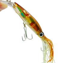 Isca Artificial SQUID 14cm 40gr Olhos 3D Marrom Clara
