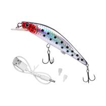 Isca Artificial Vibratória LED Recarregável USB Com Anzol Triplo Para Pesca Em Água Salgada E Pesca Isca Artificial Vibratória LED Recarregável USB Com Anzol Triplo Para Pesca Em Água Salgada E Pesca