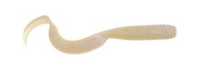 Isca Berkley Gulp! Grub White Glow 15cm para peixes de água salgada