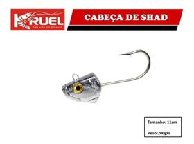 Isca Cabeça De Shad Kruel 200g - C/ Anzol - Pesca De Garoupa Isca Cabeça De Shad Kruel 200g - C/ Anzol - Pesca De Garoupa