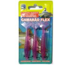 Isca Camarão Artificial Flex de 8cm - modelo FAT e SLIM