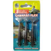 Isca Camarão Artificial Flex de 8cm - modelo FAT e SLIM