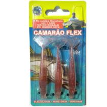 Isca Camarão Artificial Flex de 8cm - modelo FAT e SLIM