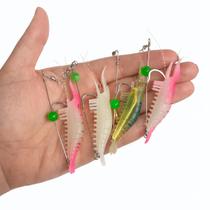 Isca de Camarões Artificais para pesca kit com 4 unidades Isca de Camarões Artificais para pesca kit com 4 unidades