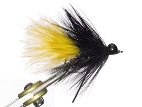Isca de Fly Half Chicken 1/0 Preto e amarelo Isca de Fly Half Chicken 1/0 Preto e amarelo