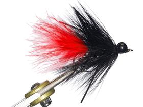 Isca de Fly Half Chicken 1/0 Preto e vermelho Isca de Fly Half Chicken 1/0 Preto e vermelho