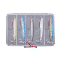 Isca De Metal Jig Spoon 21g 30g 40g 5PCS Aorace Para Pesca De Robalo Em Costa, Isca Artificial Com