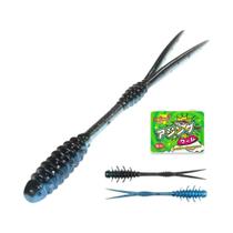Isca De Pesca Ajing Worm Com Cauda Dividida Em Madeira De Rosa 55mm 0.3g Isca Macia TPR Bicolor Para